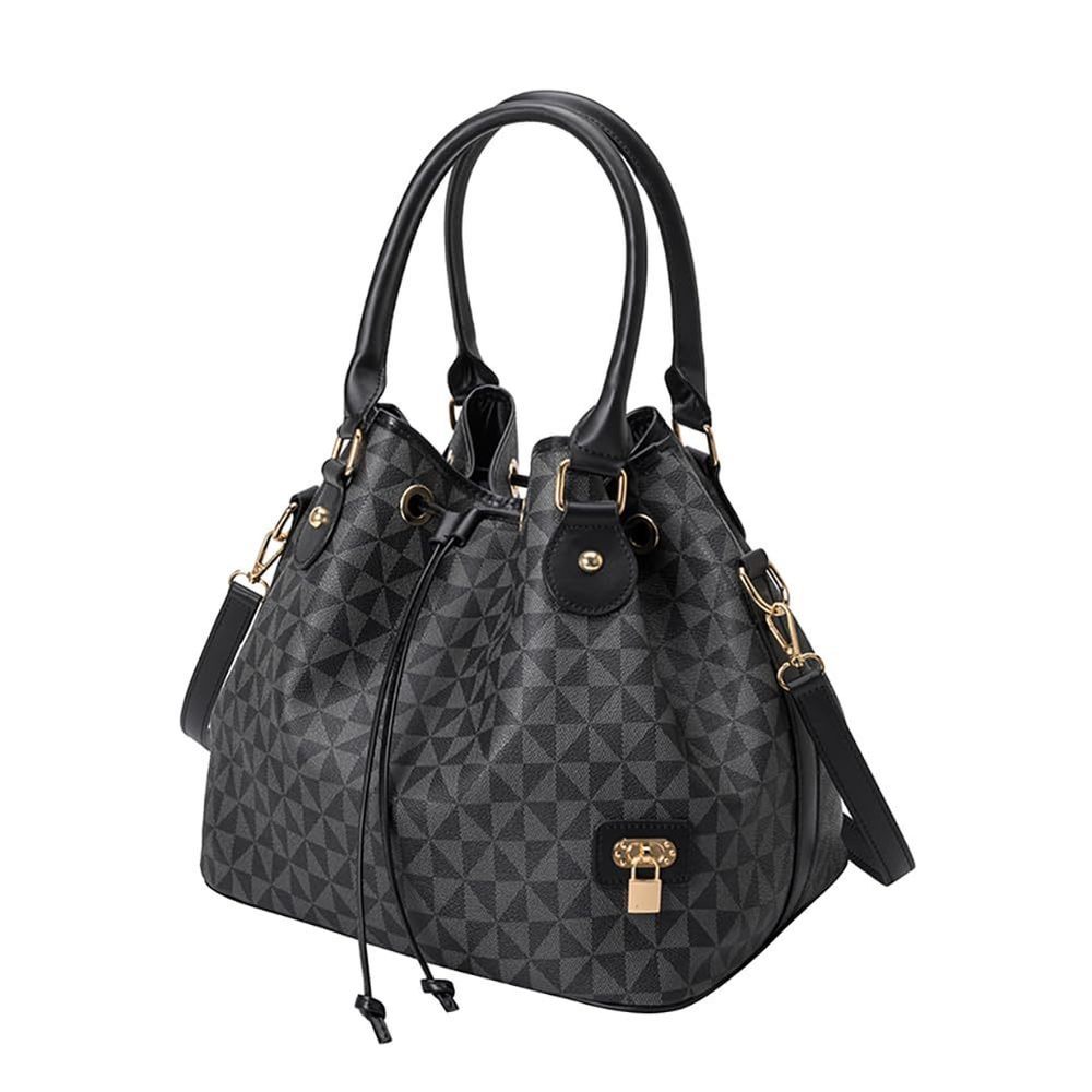 Printed Pattern Shoulder Bags, Large Roomy Drawstring Handbag, T_T